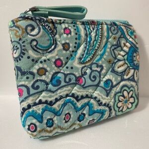 Vera Bradley Light Blue Paisley Print Change Purse